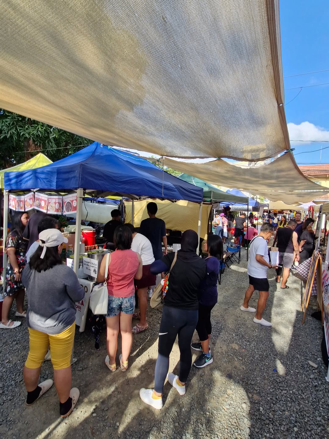 Vendor stalls at market